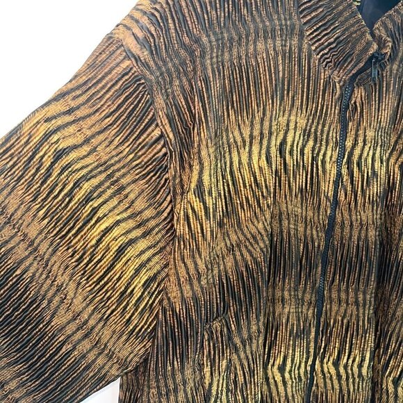 American Designer Styles Bomber Jacket Womens Size Large L Animal Print Vintage - Picture 5 of 10